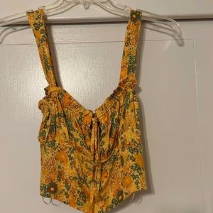 Yellow crop top from Urban Outfitters